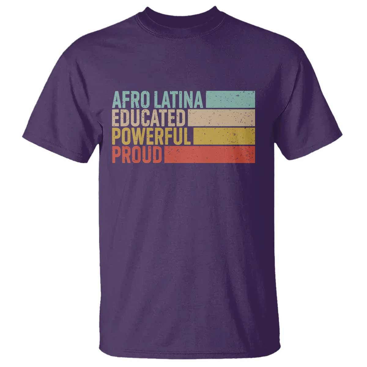 Afro Latina T Shirt Educated Powerful Proud Hispanic Heritage Month TS11 Purple Print Your Wear