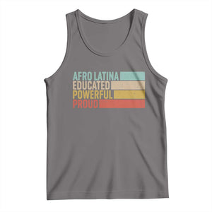 Afro Latina Tank Top Educated Powerful Proud Hispanic Heritage Month TS11 Deep Heather Print Your Wear