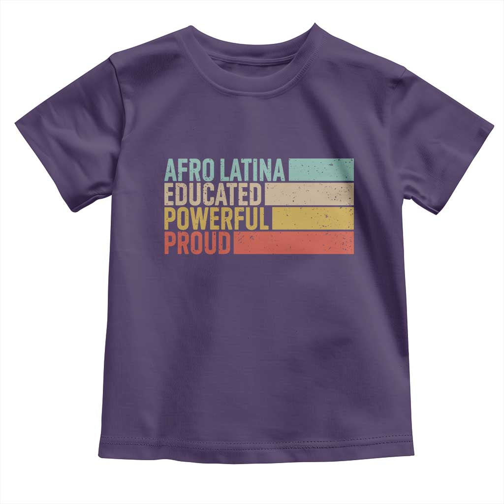 Afro Latina Toddler T Shirt Educated Powerful Proud Hispanic Heritage Month TS11 Purple Print Your Wear