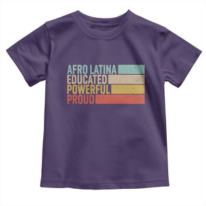 Afro Latina Toddler T Shirt Educated Powerful Proud Hispanic Heritage Month TS11 Purple Print Your Wear