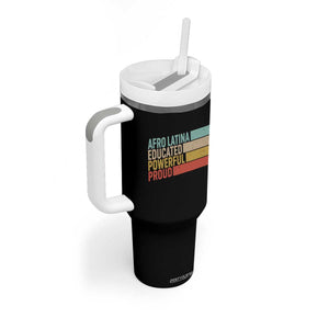 Afro Latina Tumbler With Handle Educated Powerful Proud Hispanic Heritage Month TS11 Print Your Wear