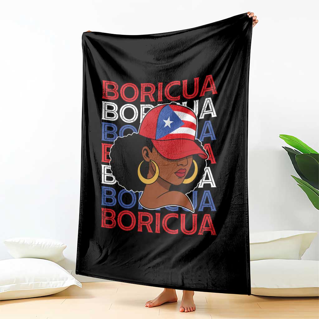 Puerto Rico Boricua Girl Proud Puerto Rican Hispanic Heritage Throw Blanket TS11 Print Your Wear