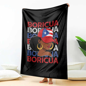 Puerto Rico Boricua Girl Proud Puerto Rican Hispanic Heritage Throw Blanket TS11 Print Your Wear