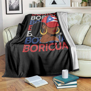 Puerto Rico Boricua Girl Proud Puerto Rican Hispanic Heritage Throw Blanket TS11 Print Your Wear
