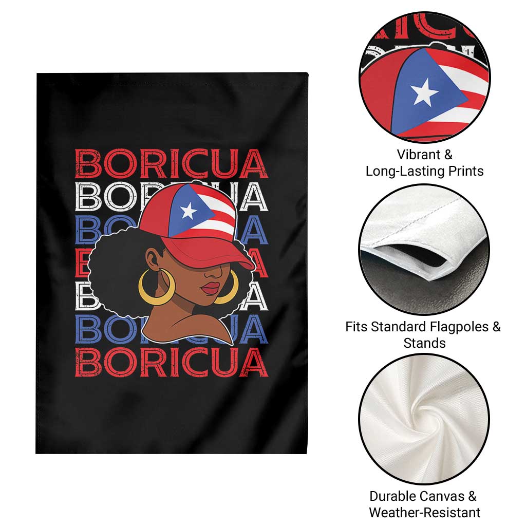 Puerto Rico Boricua Girl Proud Puerto Rican Hispanic Heritage Garden Flag TS11 Print Your Wear