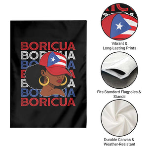 Puerto Rico Boricua Girl Proud Puerto Rican Hispanic Heritage Garden Flag TS11 Print Your Wear