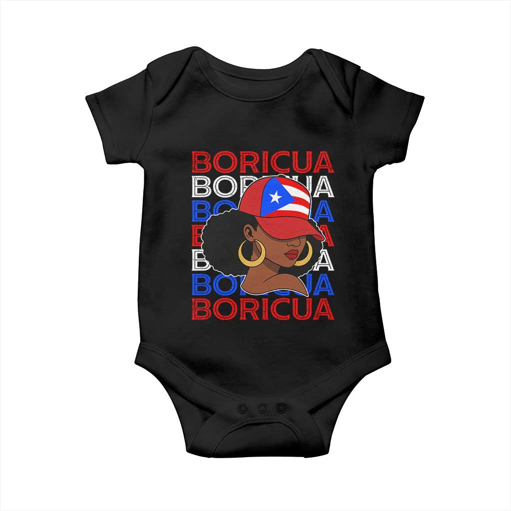 Puerto Rico Boricua Girl Proud Puerto Rican Hispanic Heritage Baby Onesie TS11 Black Print Your Wear