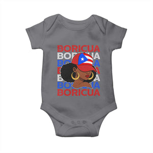 Puerto Rico Boricua Girl Proud Puerto Rican Hispanic Heritage Baby Onesie TS11 Charcoal Print Your Wear