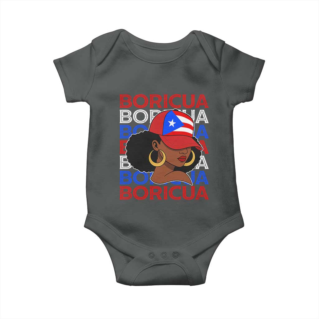 Puerto Rico Boricua Girl Proud Puerto Rican Hispanic Heritage Baby Onesie TS11 Dark Heather Print Your Wear