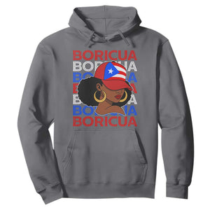 Puerto Rico Boricua Girl Proud Puerto Rican Hispanic Heritage Hoodie TS11 Charcoal Print Your Wear