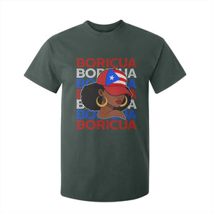 Puerto Rico Boricua Girl Proud Puerto Rican Hispanic Heritage T Shirt For Kid TS11 Dark Forest Green Print Your Wear
