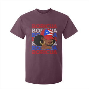 Puerto Rico Boricua Girl Proud Puerto Rican Hispanic Heritage T Shirt For Kid TS11 Maroon Print Your Wear