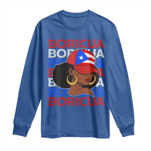 Puerto Rico Boricua Girl Proud Puerto Rican Hispanic Heritage Long Sleeve Shirt TS11 Royal Blue Print Your Wear