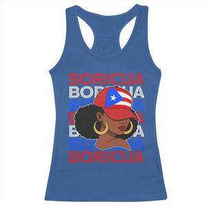 Puerto Rico Boricua Girl Proud Puerto Rican Hispanic Heritage Racerback Tank Top TS11 Royal Blue Print Your Wear