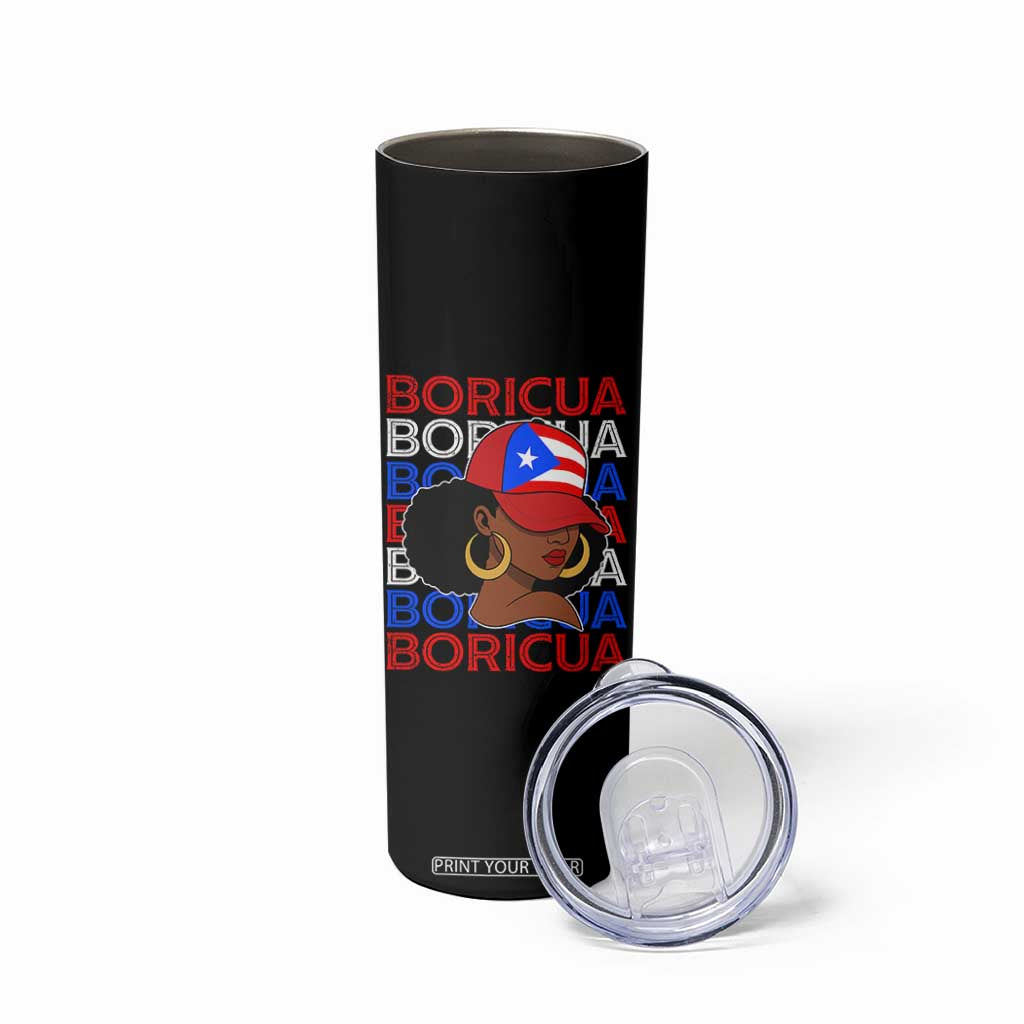 Puerto Rico Boricua Girl Proud Puerto Rican Hispanic Heritage Skinny Tumbler TS11 Print Your Wear