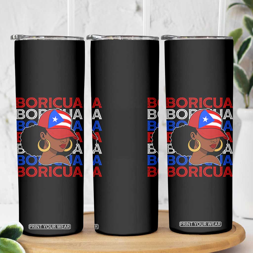 Puerto Rico Boricua Girl Proud Puerto Rican Hispanic Heritage Skinny Tumbler TS11 Print Your Wear
