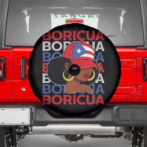 Puerto Rico Boricua Girl Proud Puerto Rican Hispanic Heritage Spare Tire Cover TS11 Black Print Your Wear