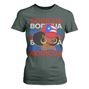 Puerto Rico Boricua Girl Proud Puerto Rican Hispanic Heritage T Shirt For Women TS11 Dark Forest Green Print Your Wear