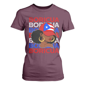Puerto Rico Boricua Girl Proud Puerto Rican Hispanic Heritage T Shirt For Women TS11 Maroon Print Your Wear