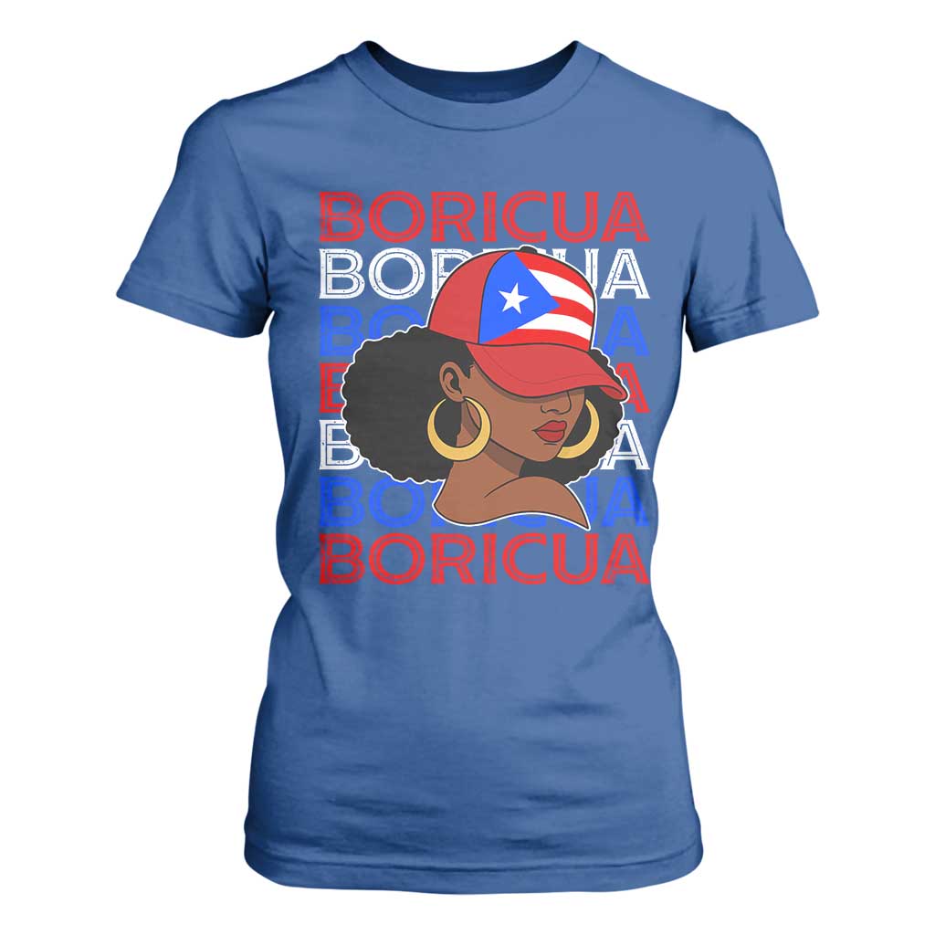 Puerto Rico Boricua Girl Proud Puerto Rican Hispanic Heritage T Shirt For Women TS11 Royal Blue Print Your Wear