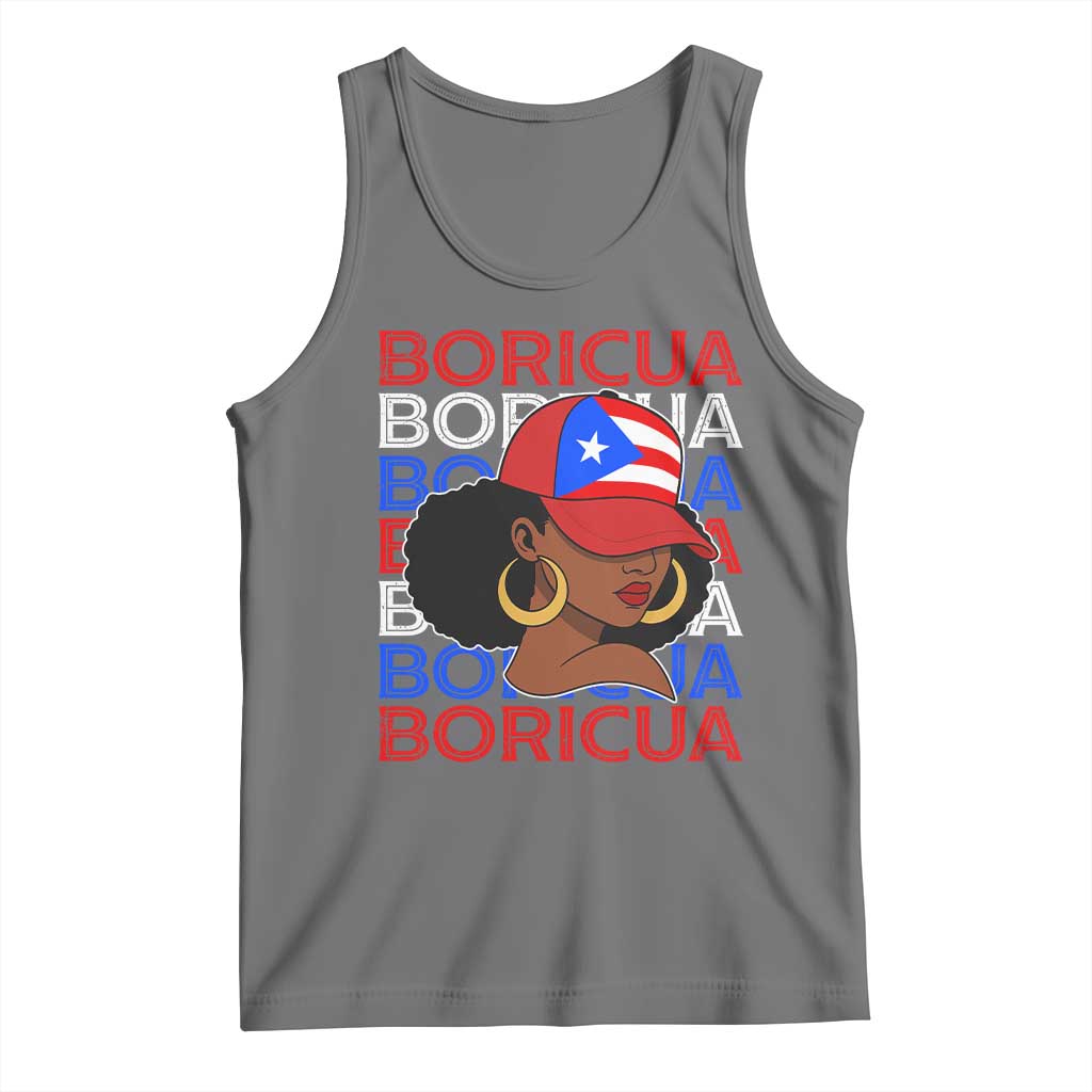 Puerto Rico Boricua Girl Proud Puerto Rican Hispanic Heritage Tank Top TS11 Black Heather Print Your Wear