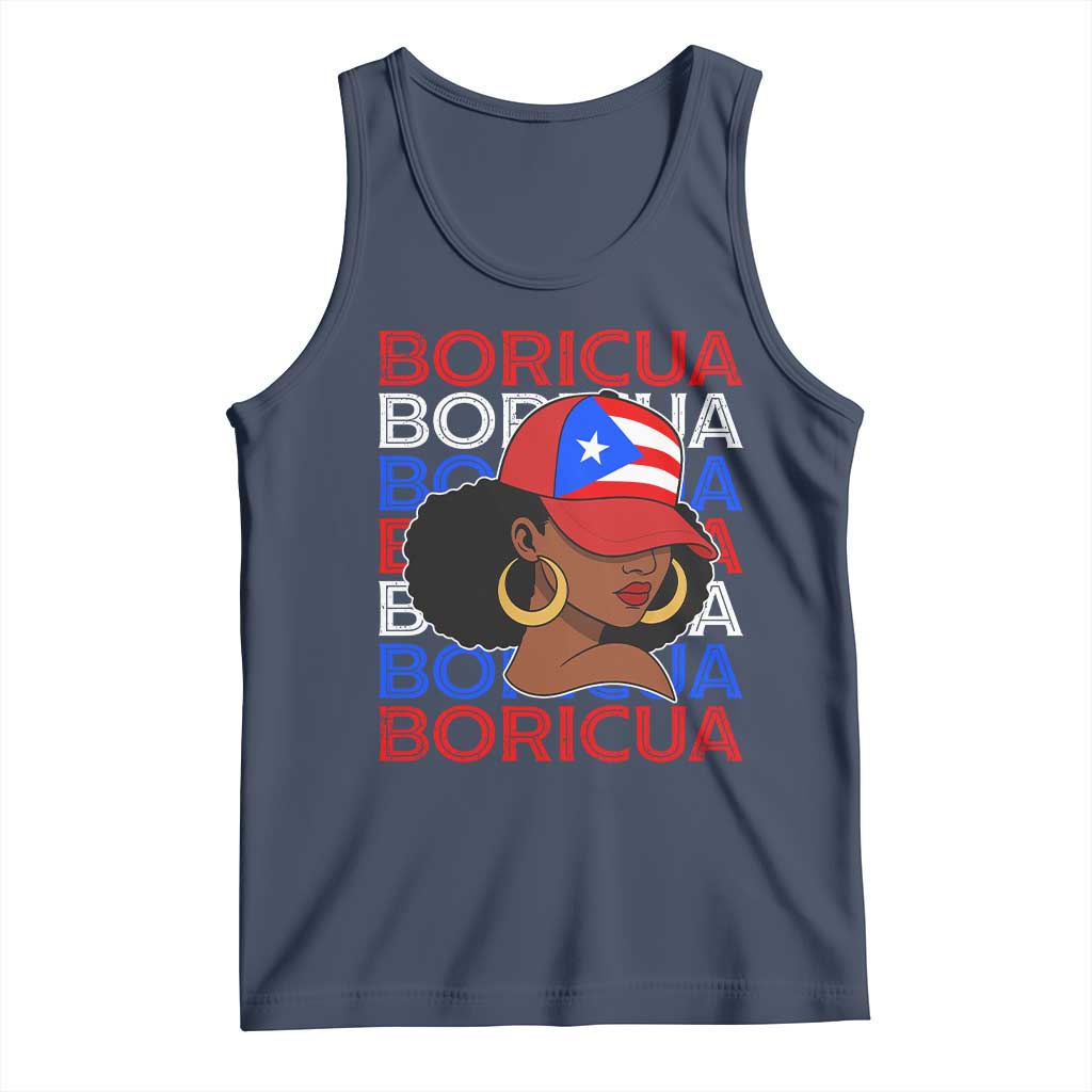 Puerto Rico Boricua Girl Proud Puerto Rican Hispanic Heritage Tank Top TS11 Navy Print Your Wear