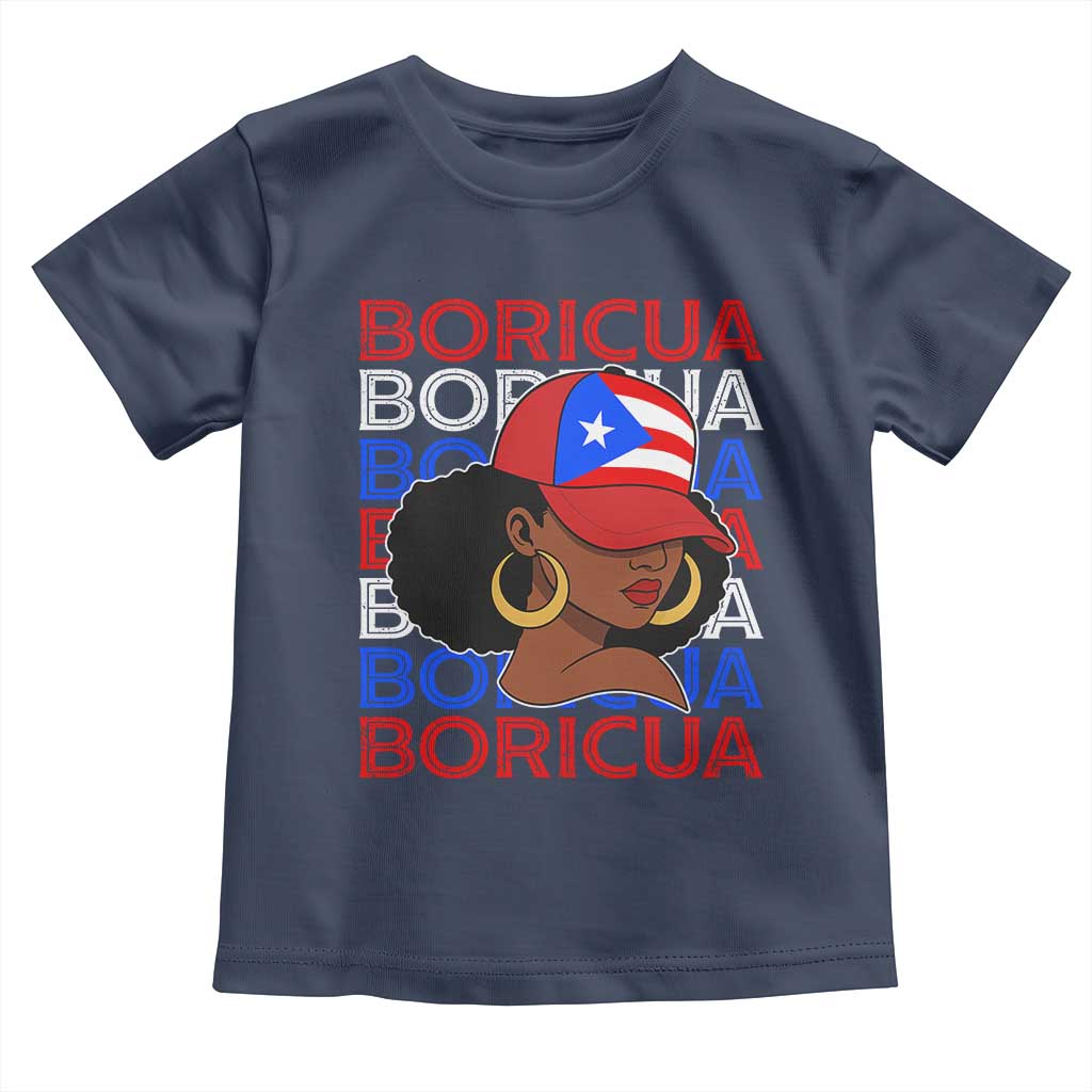 Puerto Rico Boricua Girl Proud Puerto Rican Hispanic Heritage Toddler T Shirt TS11 Navy Print Your Wear