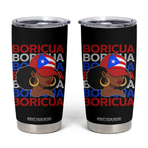 Puerto Rico Boricua Girl Proud Puerto Rican Hispanic Heritage Tumbler Cup TS11 Black Print Your Wear