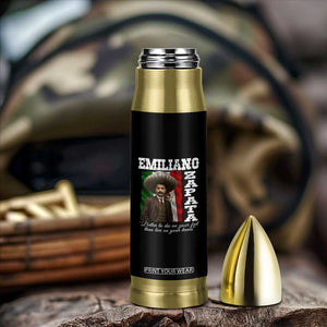 Emiliano Zapata Bullet Tumbler Better To Die On Your Feet Than Live On Your Knees Mexican Revolution TS11 Print Your Wear