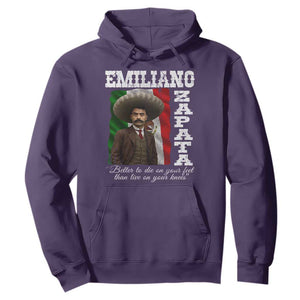 Emiliano Zapata Hoodie Better To Die On Your Feet Than Live On Your Knees Mexican Revolution TS11 Purple Print Your Wear