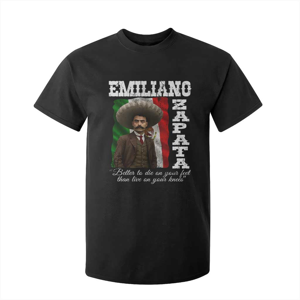 Emiliano Zapata T Shirt For Kid Better To Die On Your Feet Than Live On Your Knees Mexican Revolution TS11 Black Print Your Wear