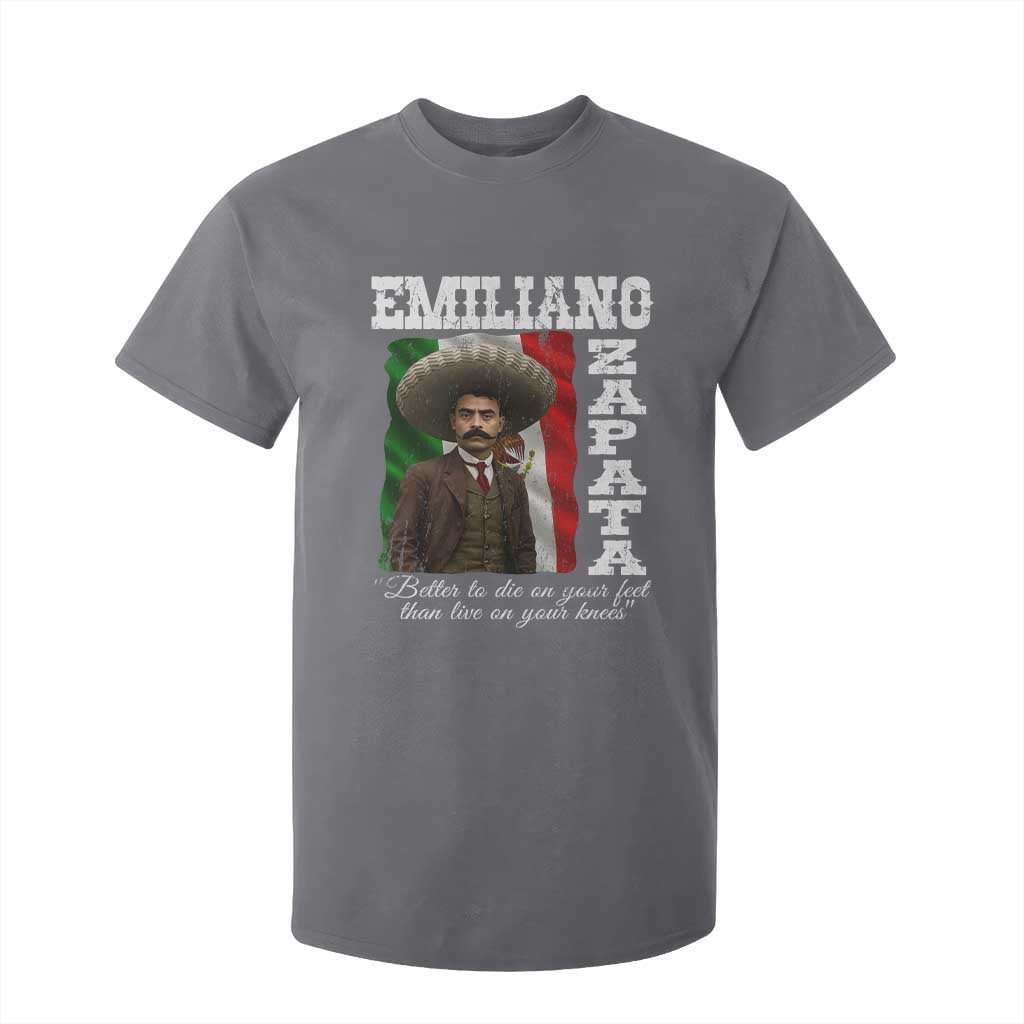 Emiliano Zapata T Shirt For Kid Better To Die On Your Feet Than Live On Your Knees Mexican Revolution TS11 Charcoal Print Your Wear
