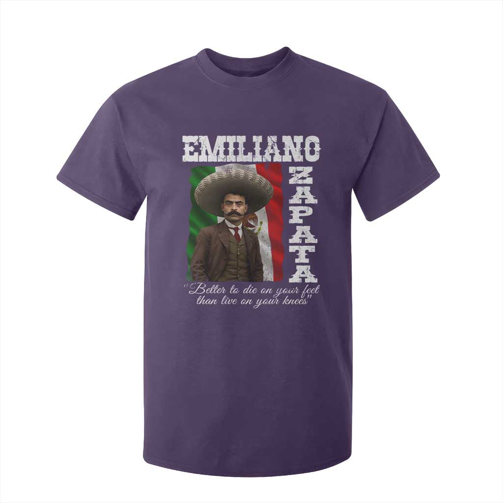 Emiliano Zapata T Shirt For Kid Better To Die On Your Feet Than Live On Your Knees Mexican Revolution TS11 Purple Print Your Wear