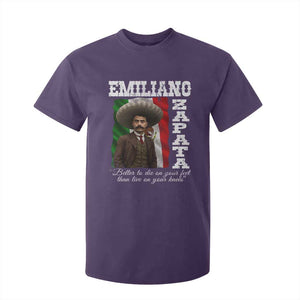 Emiliano Zapata T Shirt For Kid Better To Die On Your Feet Than Live On Your Knees Mexican Revolution TS11 Purple Print Your Wear