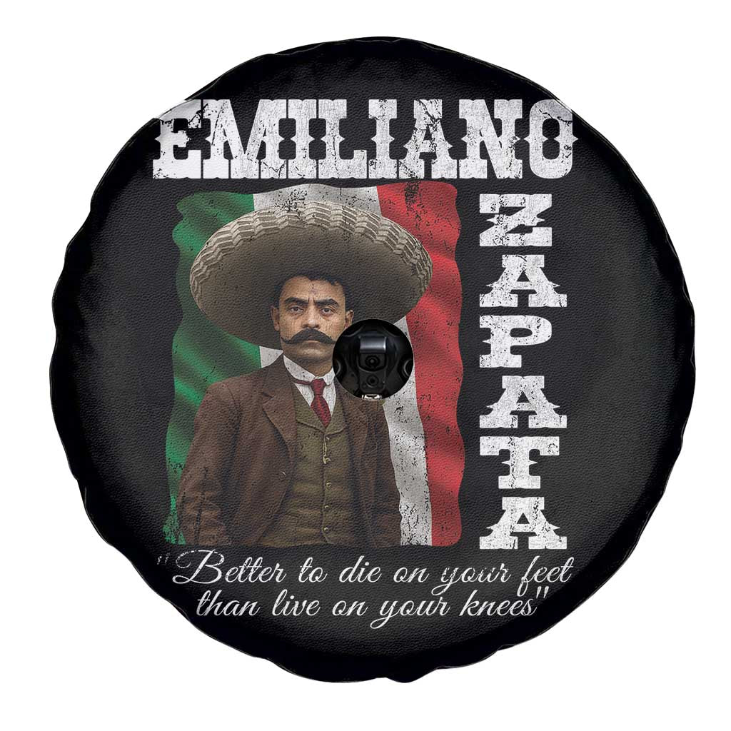 Emiliano Zapata Spare Tire Cover Better To Die On Your Feet Than Live On Your Knees Mexican Revolution TS11 Print Your Wear
