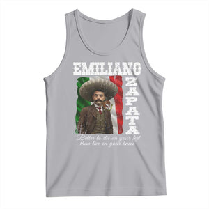 Emiliano Zapata Tank Top Better To Die On Your Feet Than Live On Your Knees Mexican Revolution TS11 Athletic Heather Print Your Wear
