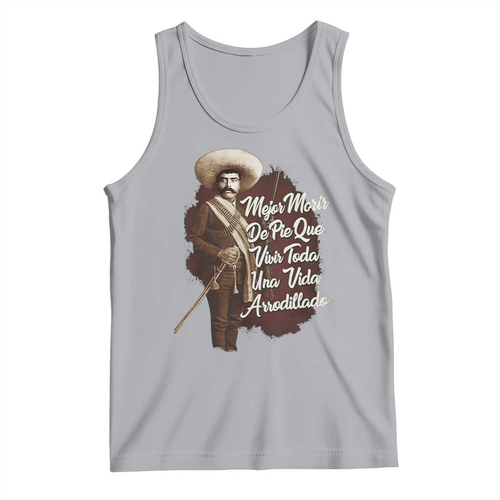Emiliano Zapata Tank Top Mejor Morir De Pie Que Vivir Toda Una Vida Arrodillado TS11 Athletic Heather Print Your Wear