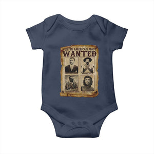 Latin America's Most Wanted Revolution Latino Hispanic Heritage Baby Onesie Wanted Sign TS11 Navy Print Your Wear