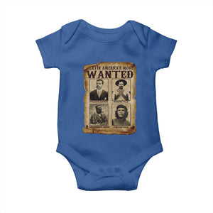 Latin America's Most Wanted Revolution Latino Hispanic Heritage Baby Onesie Wanted Sign TS11 Royal Blue Print Your Wear