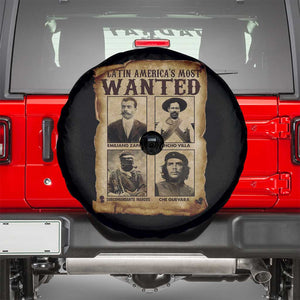 Latin America's Most Wanted Revolution Latino Hispanic Heritage Spare Tire Cover Wanted Sign TS11 Black Print Your Wear