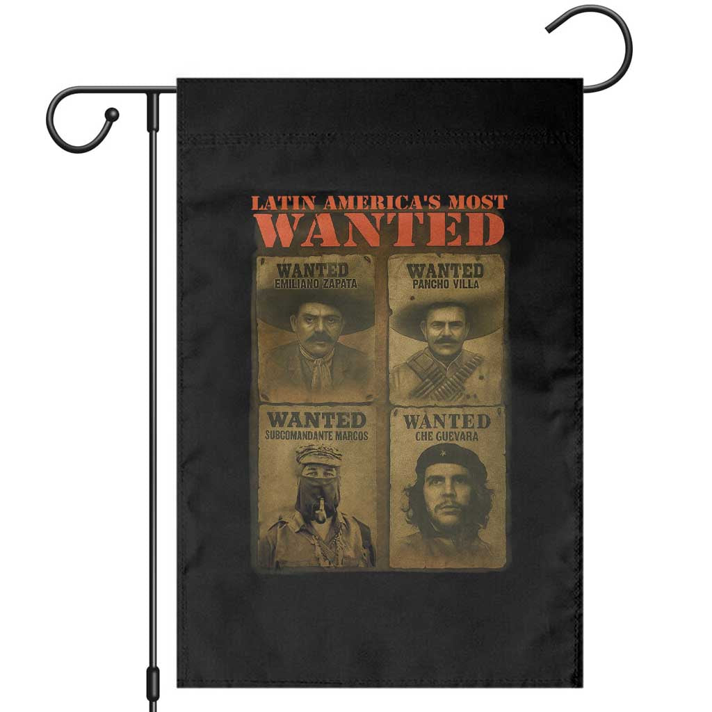 Latin America's Most Wanted Garden Flag Mexican Revolution Latino Hispanic Heritage TS11 Black Print Your Wear