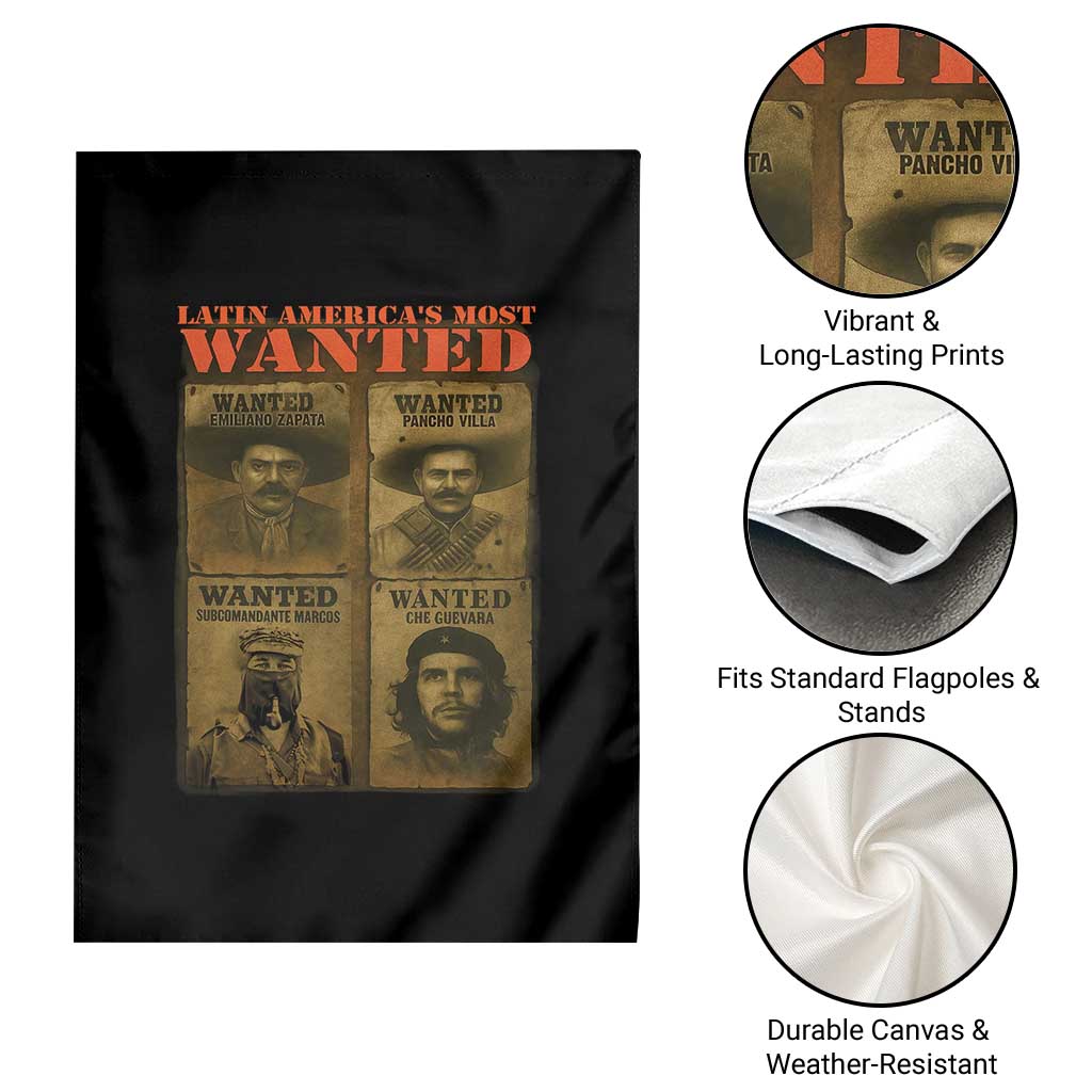 Latin America's Most Wanted Garden Flag Mexican Revolution Latino Hispanic Heritage TS11 Print Your Wear