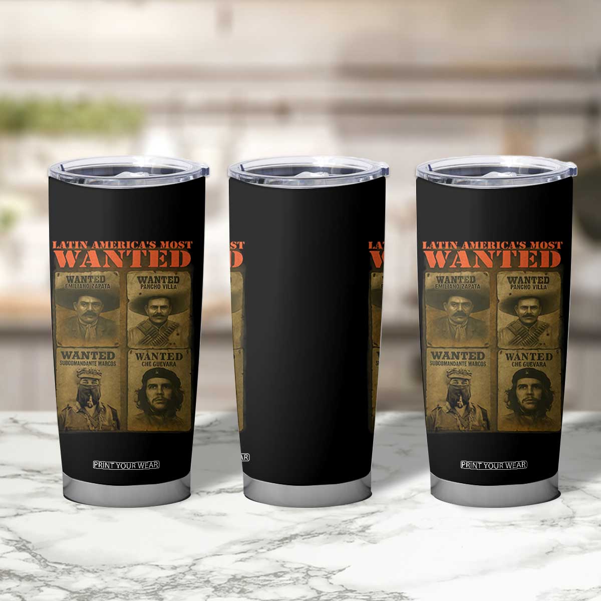 Latin America's Most Wanted Tumbler Cup Mexican Revolution Latino Hispanic Heritage TS11 Print Your Wear