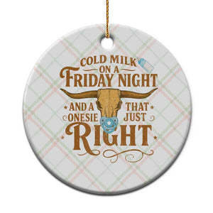 Funny Cold Milk On A Friday Night And A Onesie That Fits Just Right Ceramic Ornament Longhorn Cow Skull TS11 1pc Christmas Plaid Print Your Wear