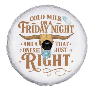 Funny Cold Milk On A Friday Night And A Onesie That Fits Just Right Spare Tire Cover Longhorn Cow Skull TS11 Print Your Wear