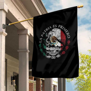 Mexican Pride Garden Flag La Patria Es Primero Coat Of Arms TS11 Print Your Wear