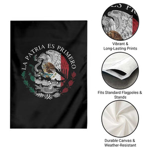 Mexican Pride Garden Flag La Patria Es Primero Coat Of Arms TS11 Print Your Wear