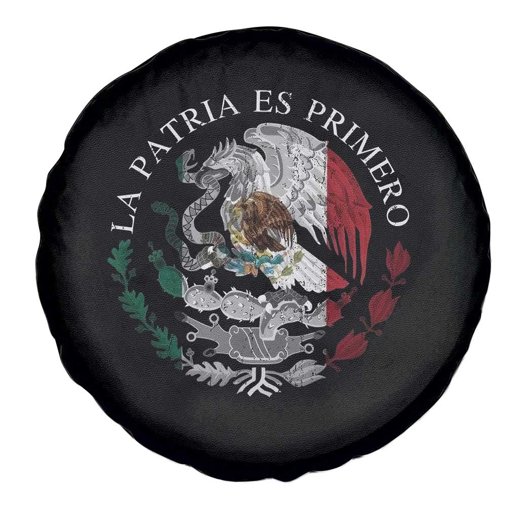 Mexican Pride Spare Tire Cover La Patria Es Primero Coat Of Arms TS11 Print Your Wear