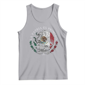Mexican Pride Tank Top La Patria Es Primero Coat Of Arms TS11 Athletic Heather Print Your Wear