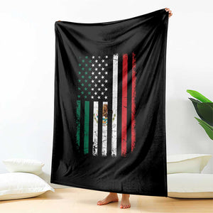 Mexican American Flag Mexican Roots Mexico America Throw Blanket TS11 Print Your Wear